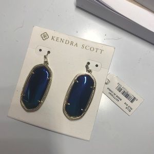 Kendra Scott Iridescent Black/Gold Elle Earrings